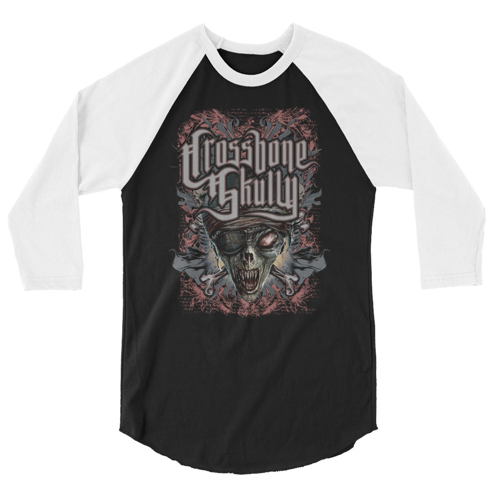 Skully Silver 3/4 Sleeve T-Shirt