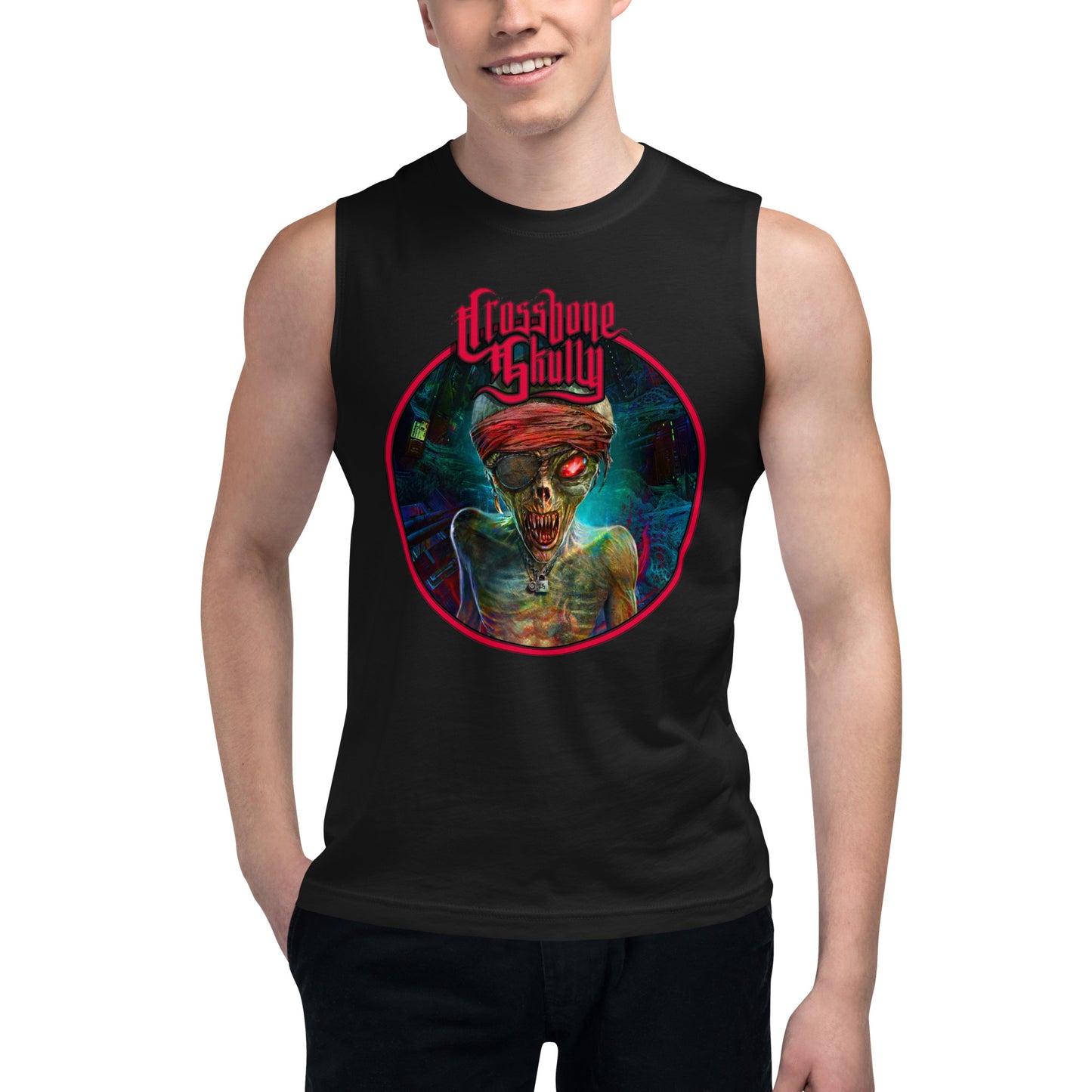 Skully Evil World Machine Muscle Tank