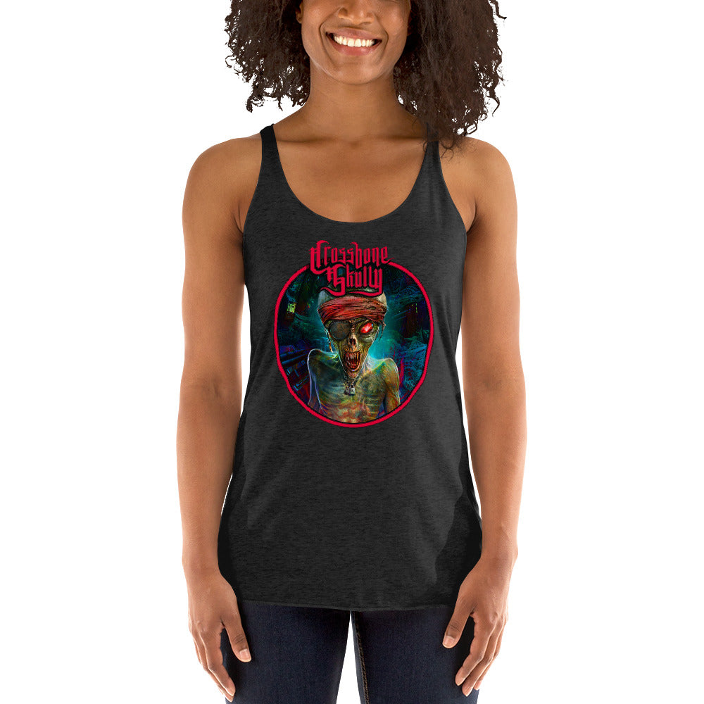Skully Evil World Machine Women's Racerback Tank
