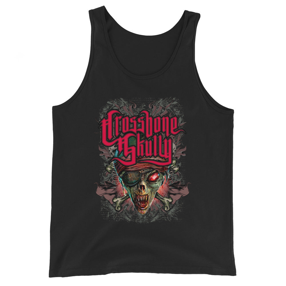 Skully Unisex Red Tank Top