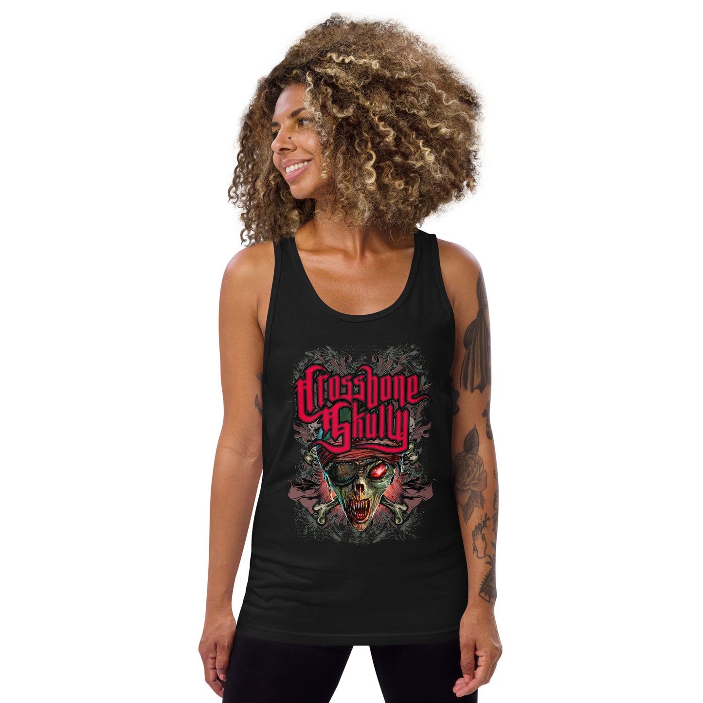 Skully Unisex Red Tank Top