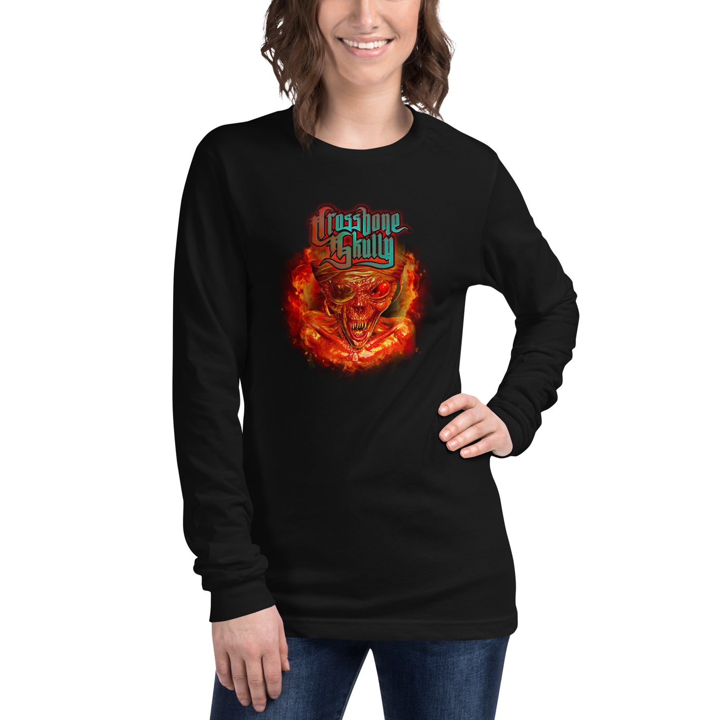 Skully Inferno Unisex Long Sleeve Tee