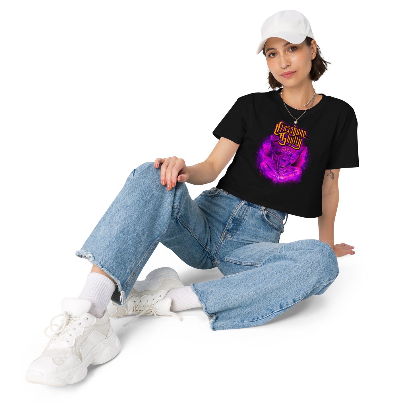 Skully Purple Haze Crop Top T-Shirt