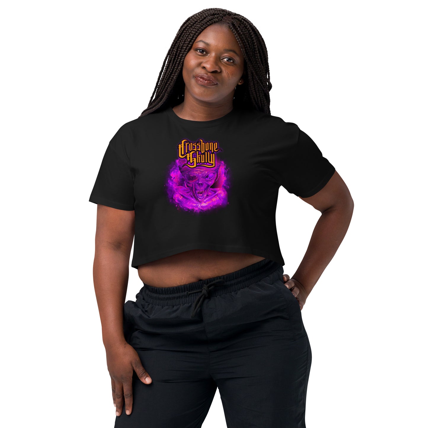 Skully Purple Haze Crop Top T-Shirt