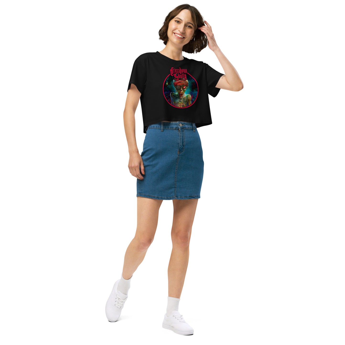 Evil World Machine Crop Top T-Shirt