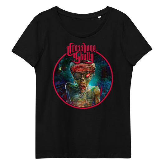Skully Evil World Machine Women's fitted Eco Tee