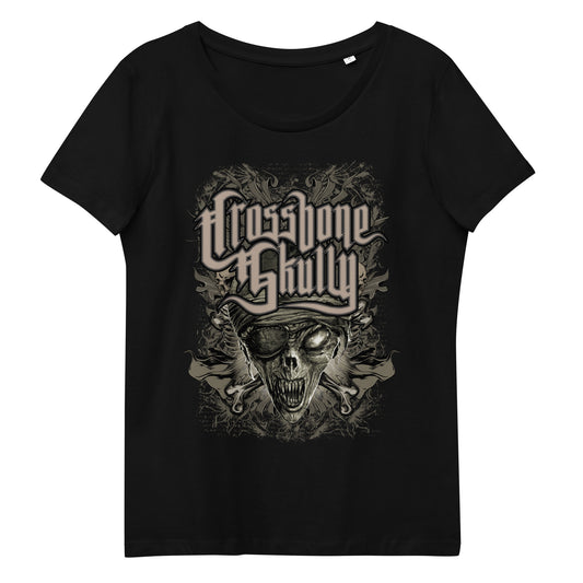 Skully Gray Women's fitted Eco Tee