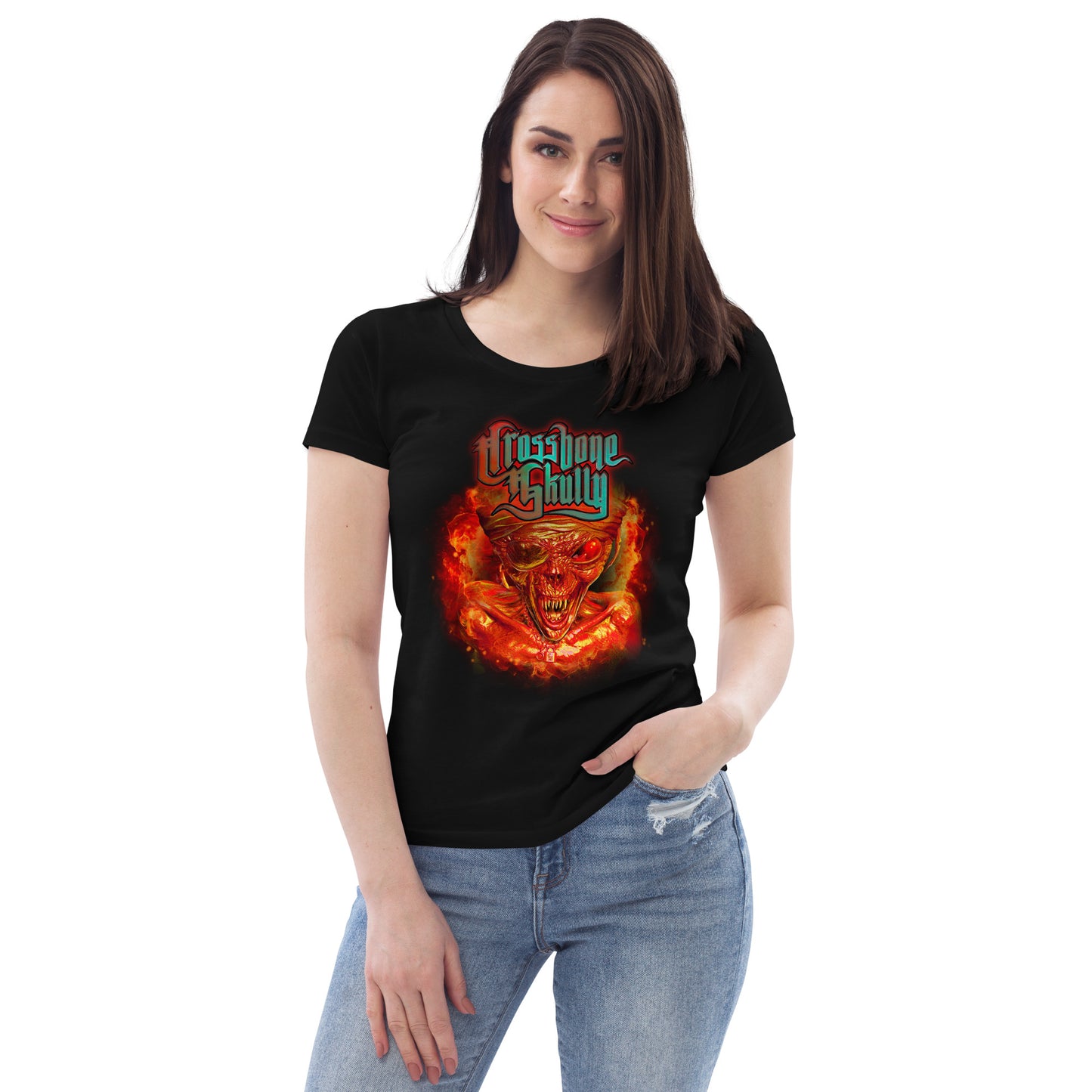 Skully Inferno Women's fitted Eco Tee